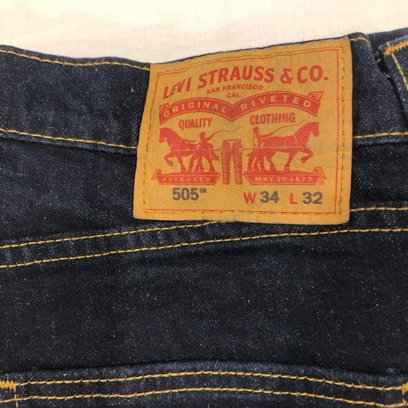 Levi’s 505 Dark Blue Regular Fit (NWOT) - W34 - L32 - Selling for $45:00 - Picture 2 of 6